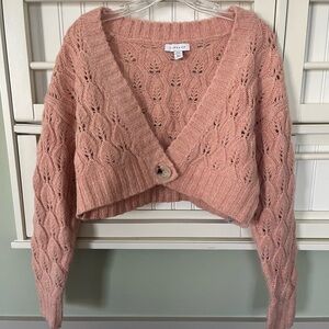 Topshop Blush Pink Knit Cardigan